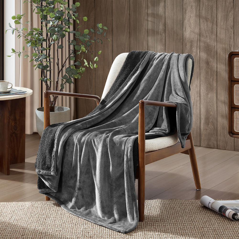 Ardor Boudoir Jasper Charcoal Boucle Throw | My Linen