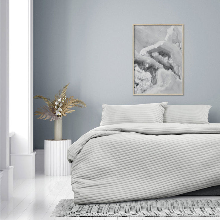 London Silver Quilt Cover Set | Double Bed
