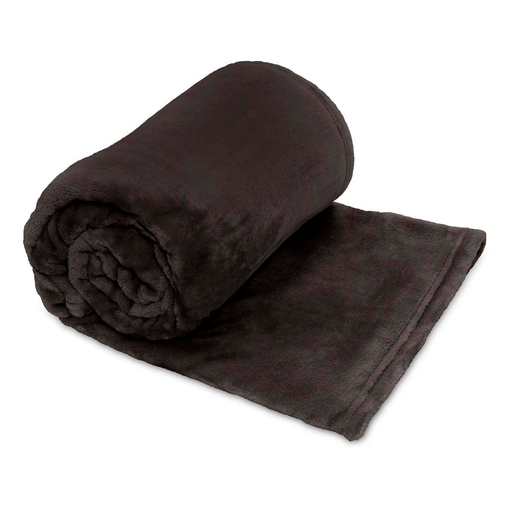 Lucia Plush Charcoal Throw