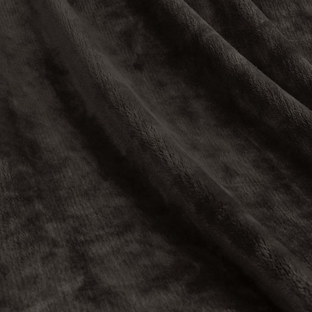 Lucia Plush Blanket Charcoal | Super King