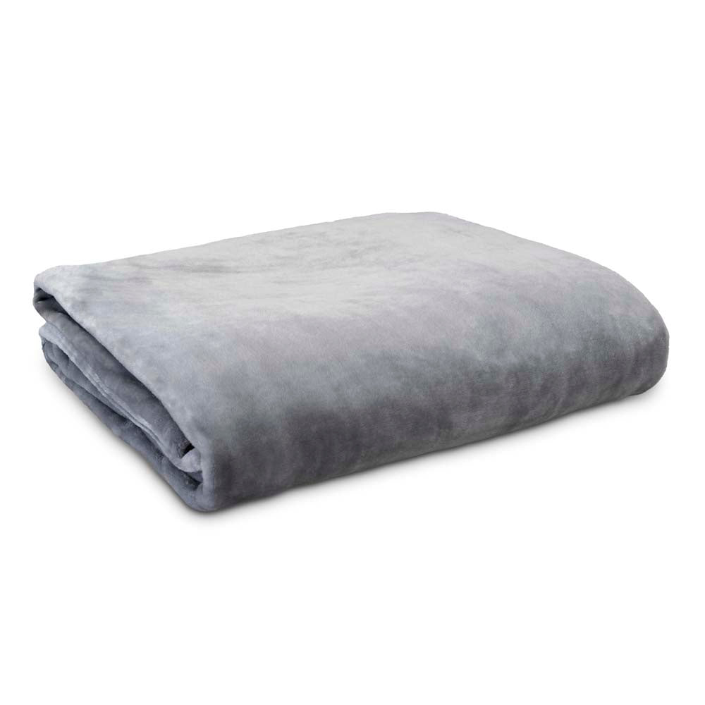 Lucia Plush Blanket Silver | King Bed