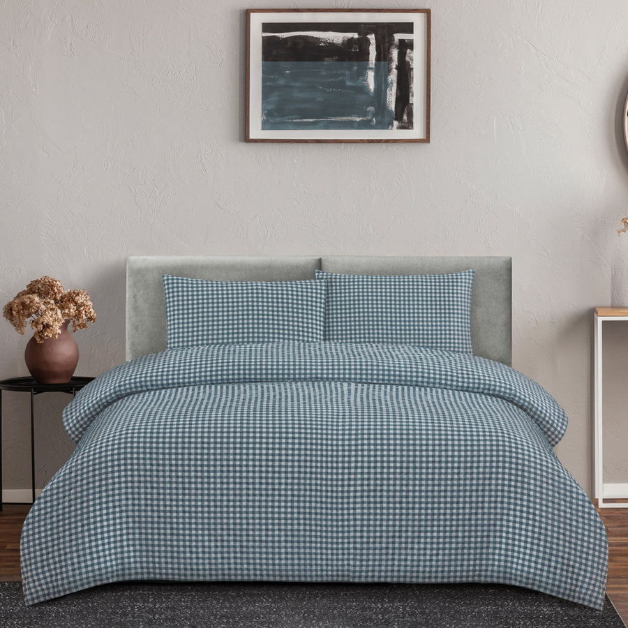 Ardor Boudoir Rowe Teal Quilt Cover Set | My Linen