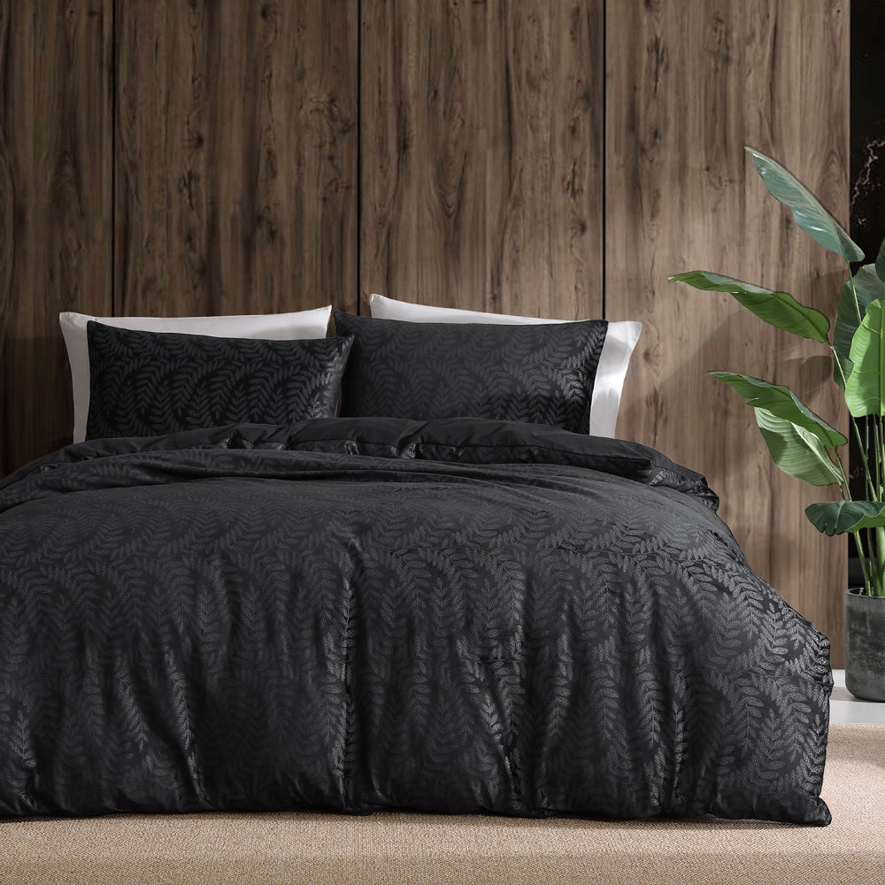 Ardor Boudoir Rui Velvet Black Quilt Cover Set | My Linen