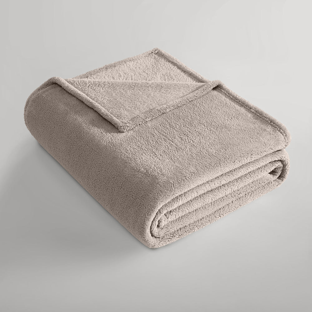 Ardor Boudoir Teddy Fleece Natural Blanket | My Linen