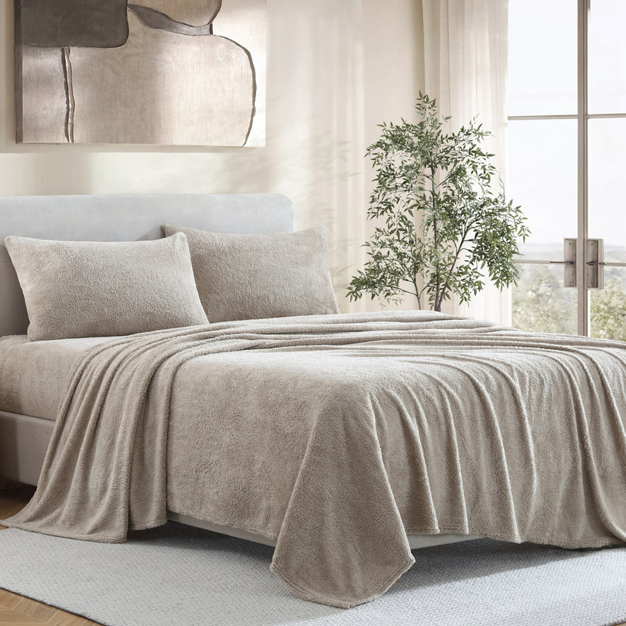 Ardor Boudoir Teddy Fleece Natural Sheet Set | My Linen
