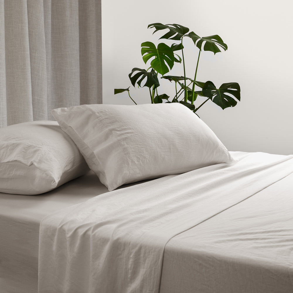 Ardor Boudoir Vintage Washed Grey Sheet Set Lifestyle | My Linen