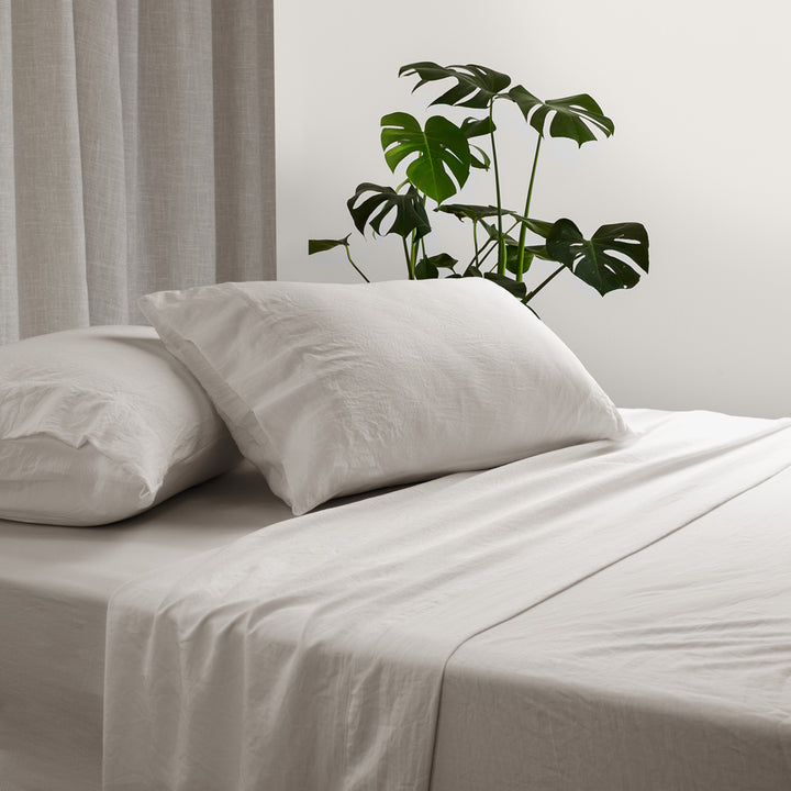 Ardor Boudoir Vintage Washed Grey Sheet Set Lifestyle | My Linen