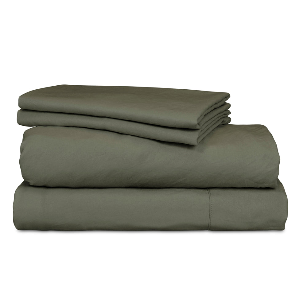 Ardor Boudoir Vintage Washed Khaki Sheet Set | My Linen