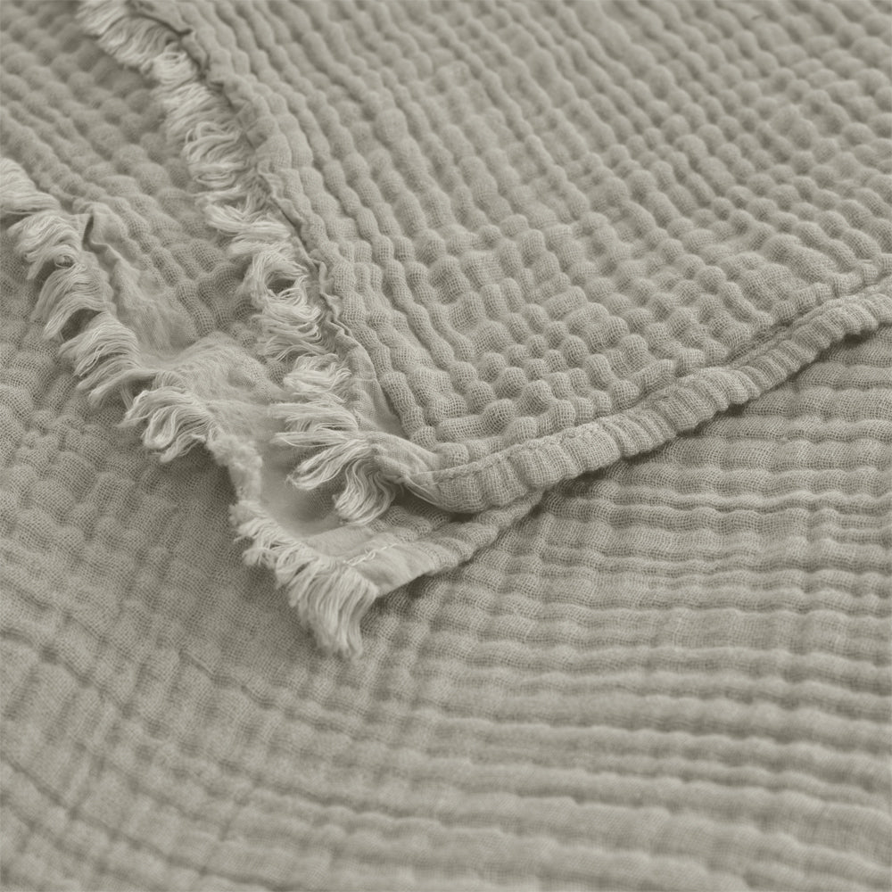 Algodon Capri Natural Cotton Throw Detail | My Linen