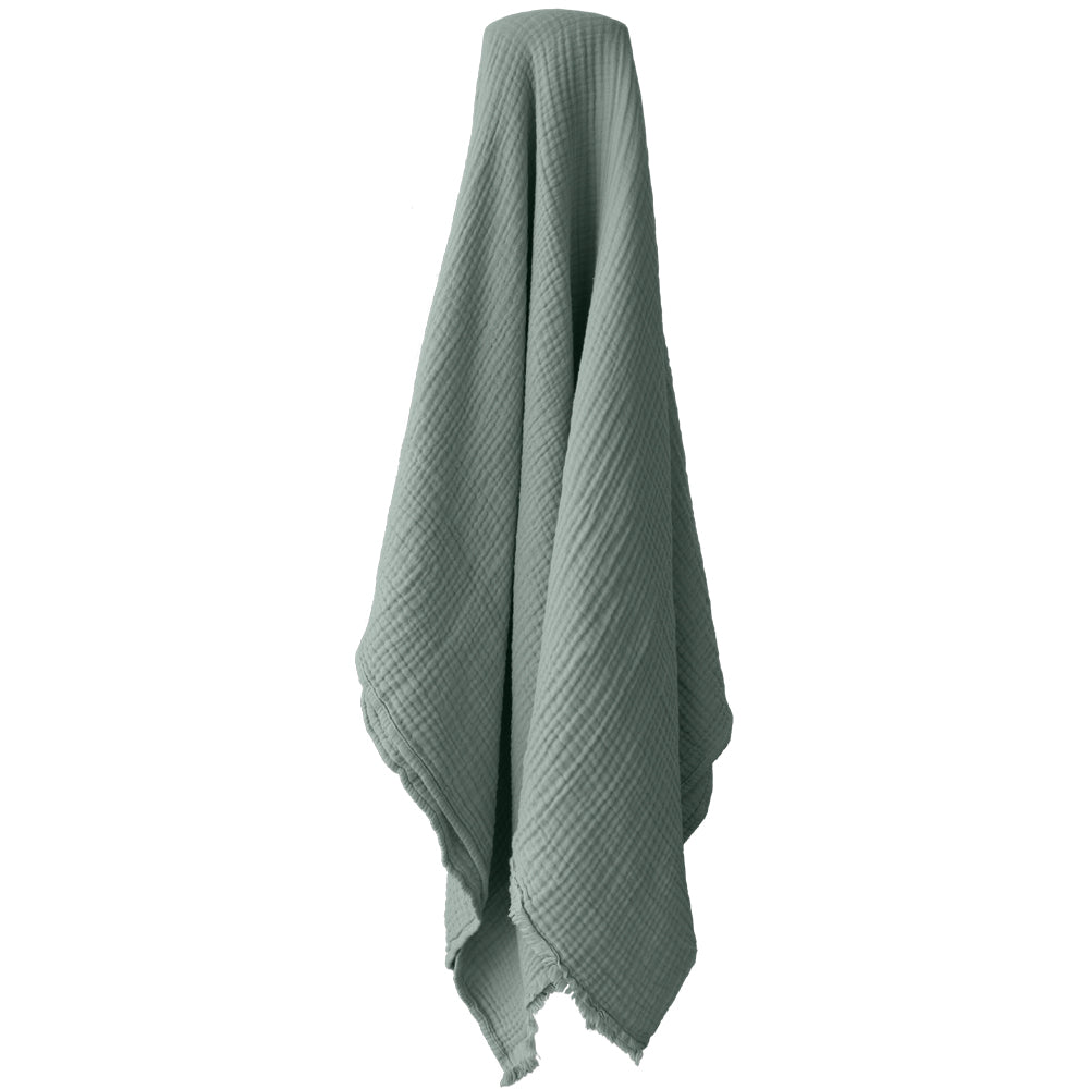 Algodon Capri Seafoam Cotton Throw | My Linen