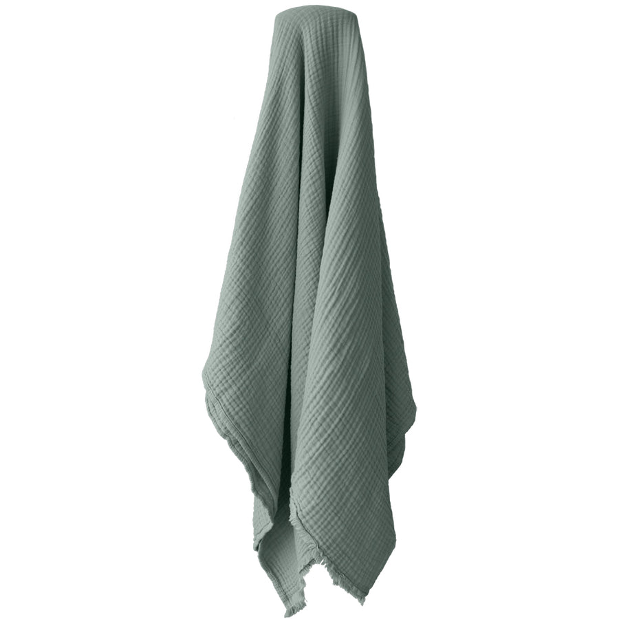 Algodon Capri Seafoam Cotton Throw | My Linen