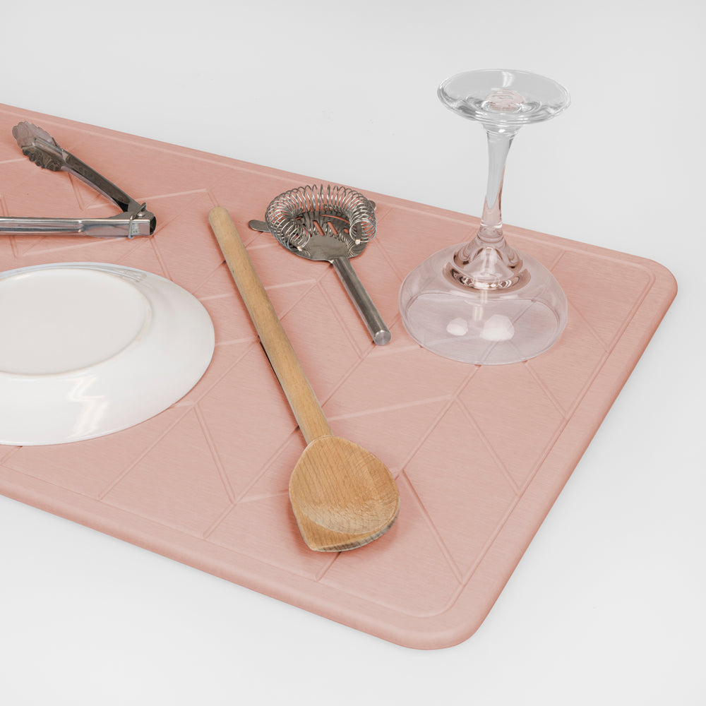 Algodon Dri Bath Stone Blush Bath Mat Multi | My Linen