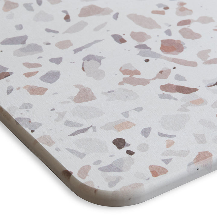 Algodon Dri Bath Stone Terrazzo Bath Mat Detail | My Linen