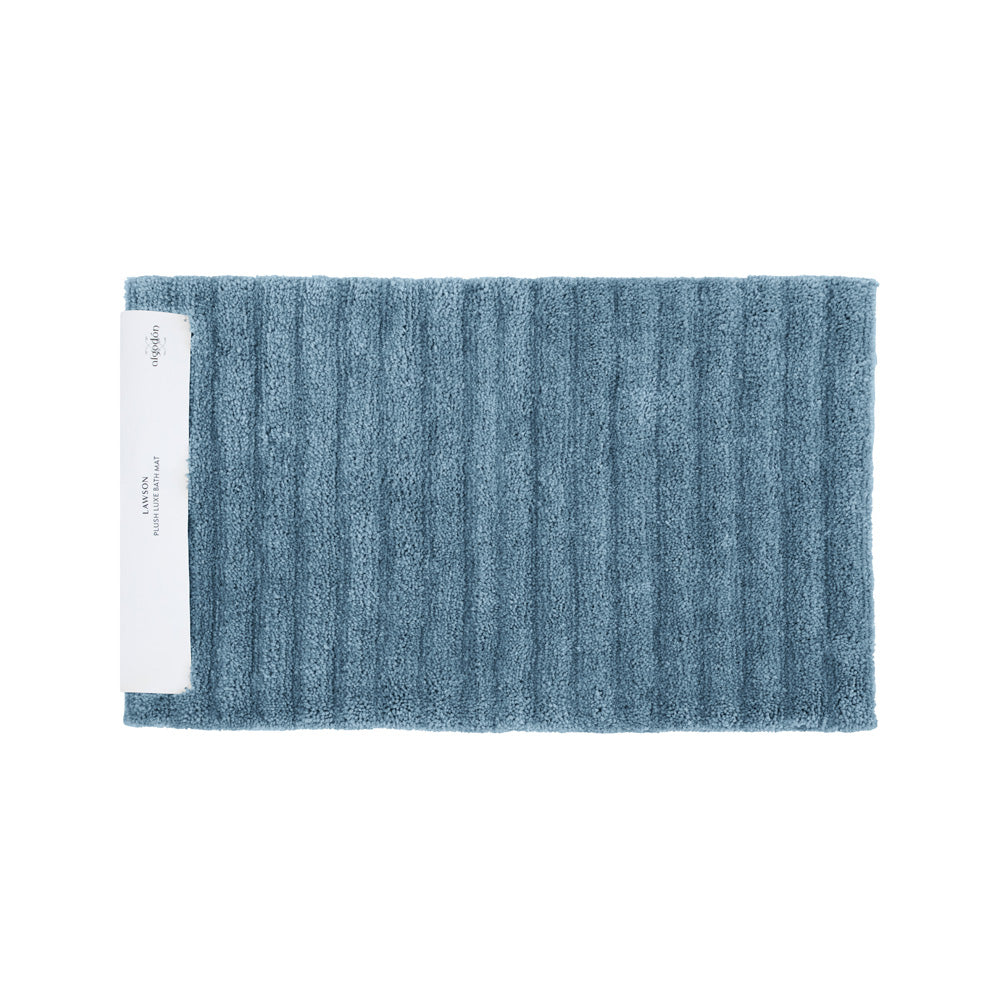 Algodon Lawson Plush Denim Bath Mat | My Linen