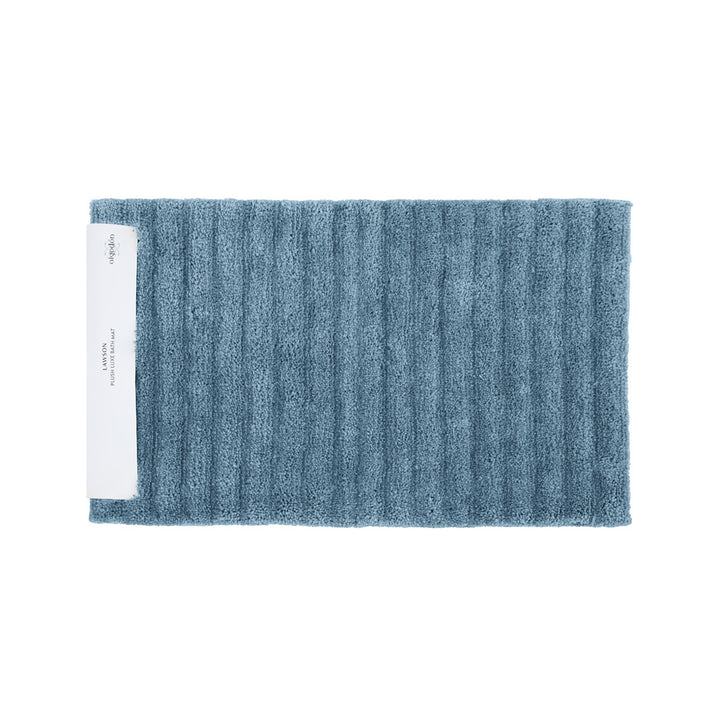 Algodon Lawson Plush Denim Bath Mat | My Linen