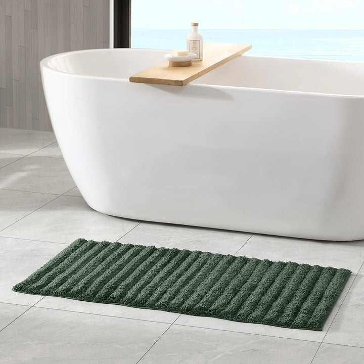 Algodon Lawson Plush Thyme Bath Mat Lifestyle | My Linen