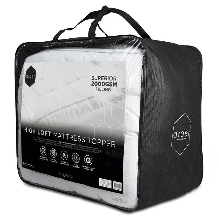 Ardor High Loft Microfibre 2000GSM Mattress Topper Side | My Linen