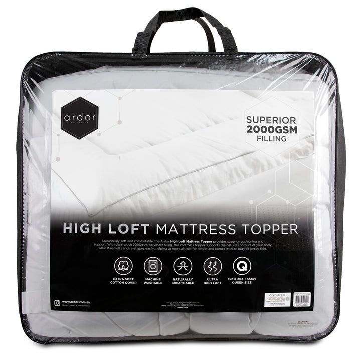Ardor High Loft Microfibre 2000GSM Mattress Topper | My Linen