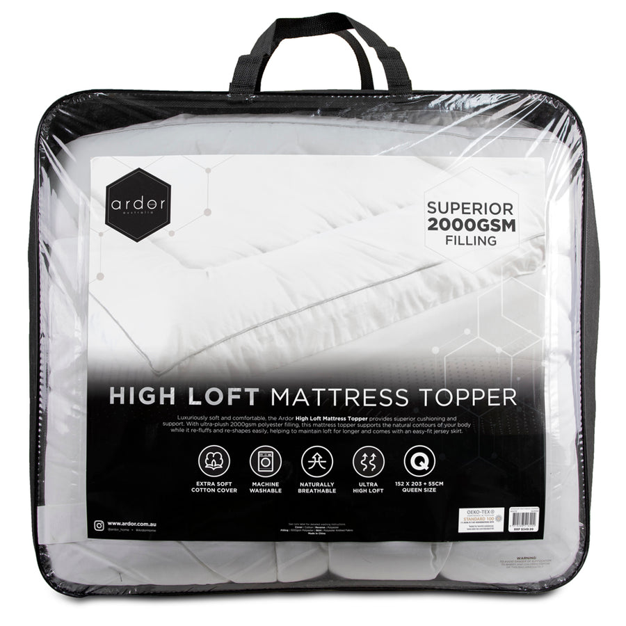 Ardor High Loft Microfibre 2000GSM Mattress Topper | My Linen