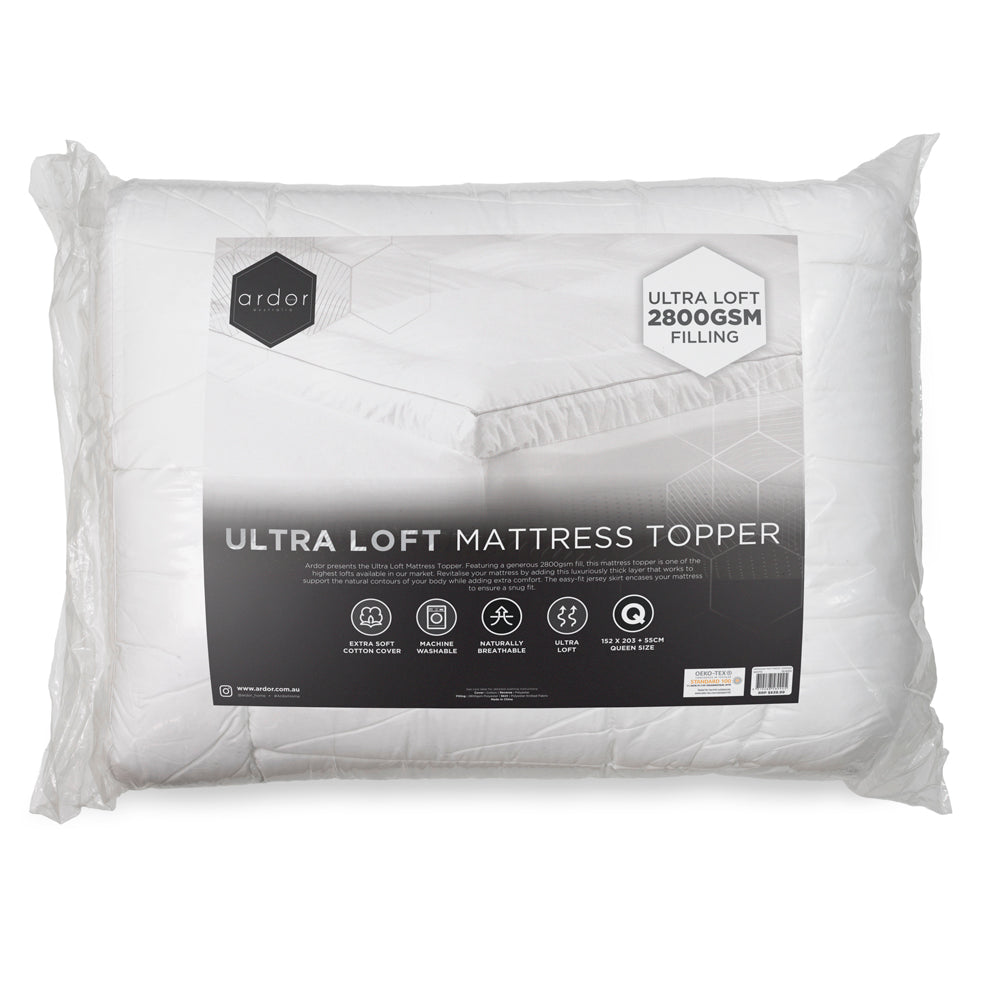 Ardor Ultra Loft Microfibre 2800GSM Mattress Topper Packaged | My Linen