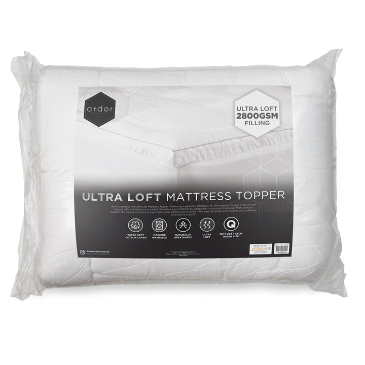 Ardor Ultra Loft Microfibre 2800GSM Mattress Topper Packaged | My Linen