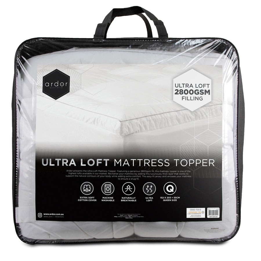Ardor Ultra Loft Microfibre 2800GSM Mattress Topper | My Linen