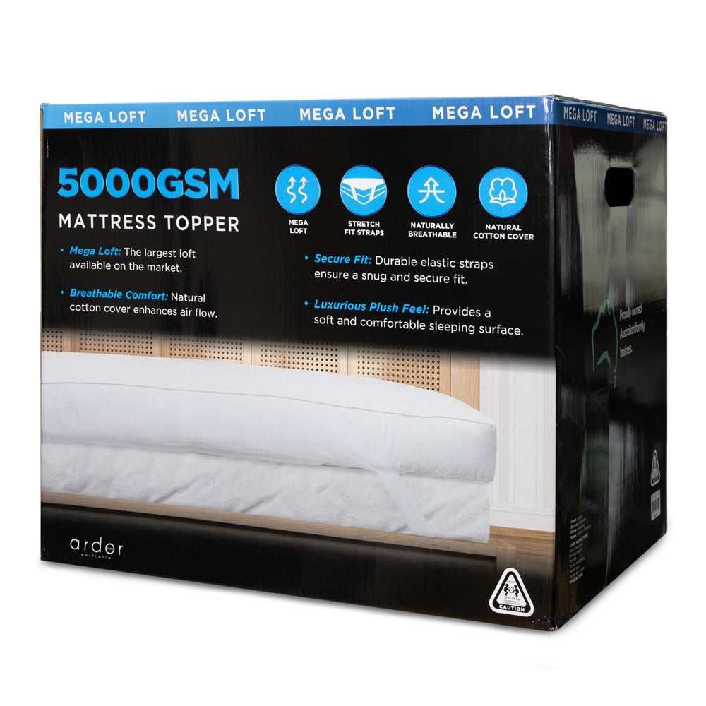 Ardor Mega Loft Microfibre 5000GSM Mattress Topper Packaged | My Linen