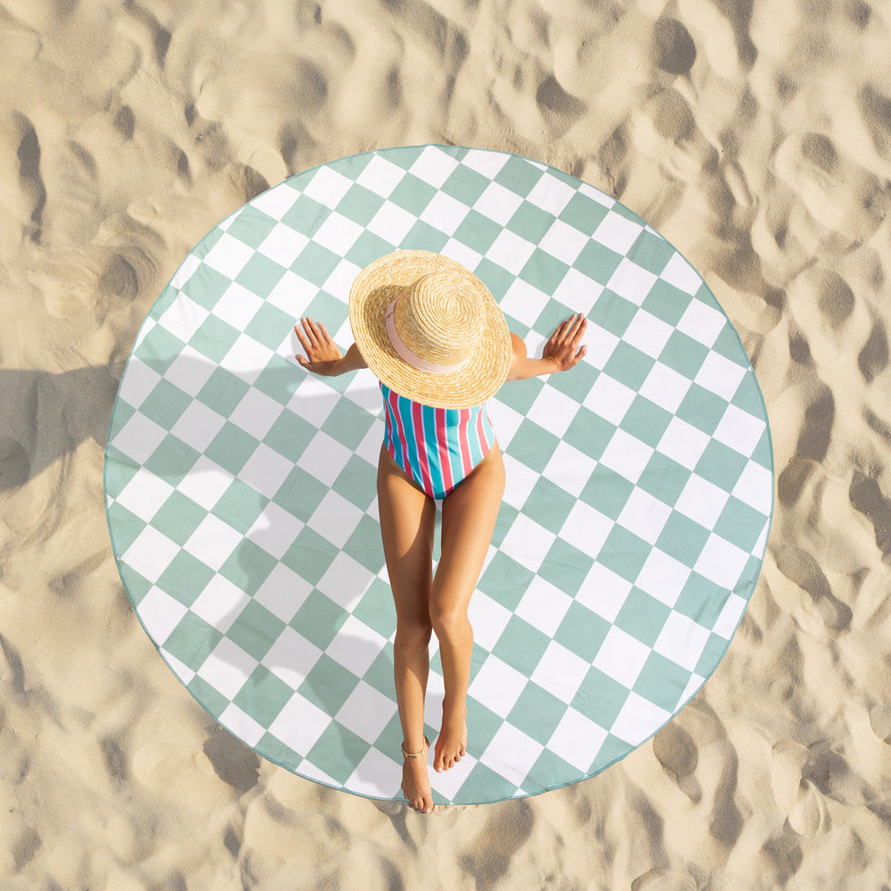Ardor Alana Sand Free Round Beach Towel Lifestyle | My Linen