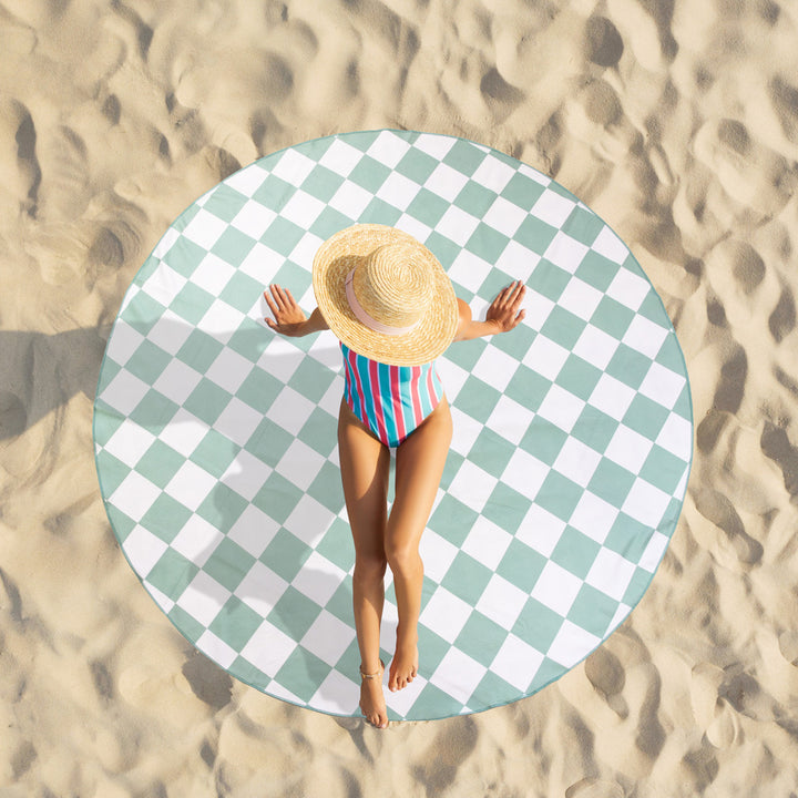 Ardor Alana Sand Free Round Beach Towel Lifestyle | My Linen