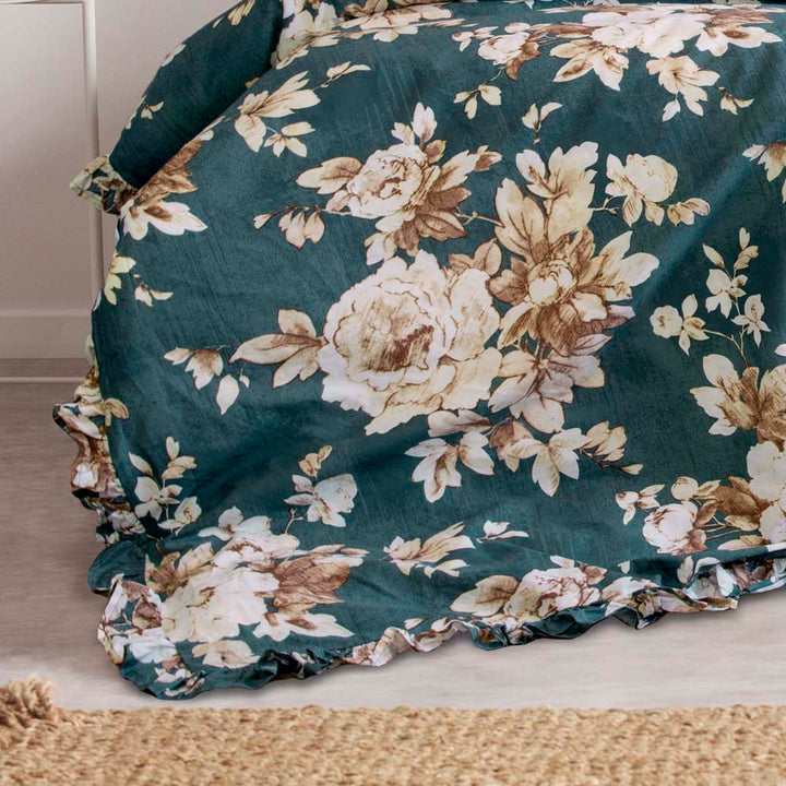 Ayla Teal Quilt Cover Set | Queen Bed