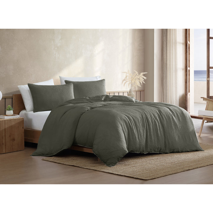 Ardor Boardwalk Green Quilt Cover Set Lifestyle | My Linen