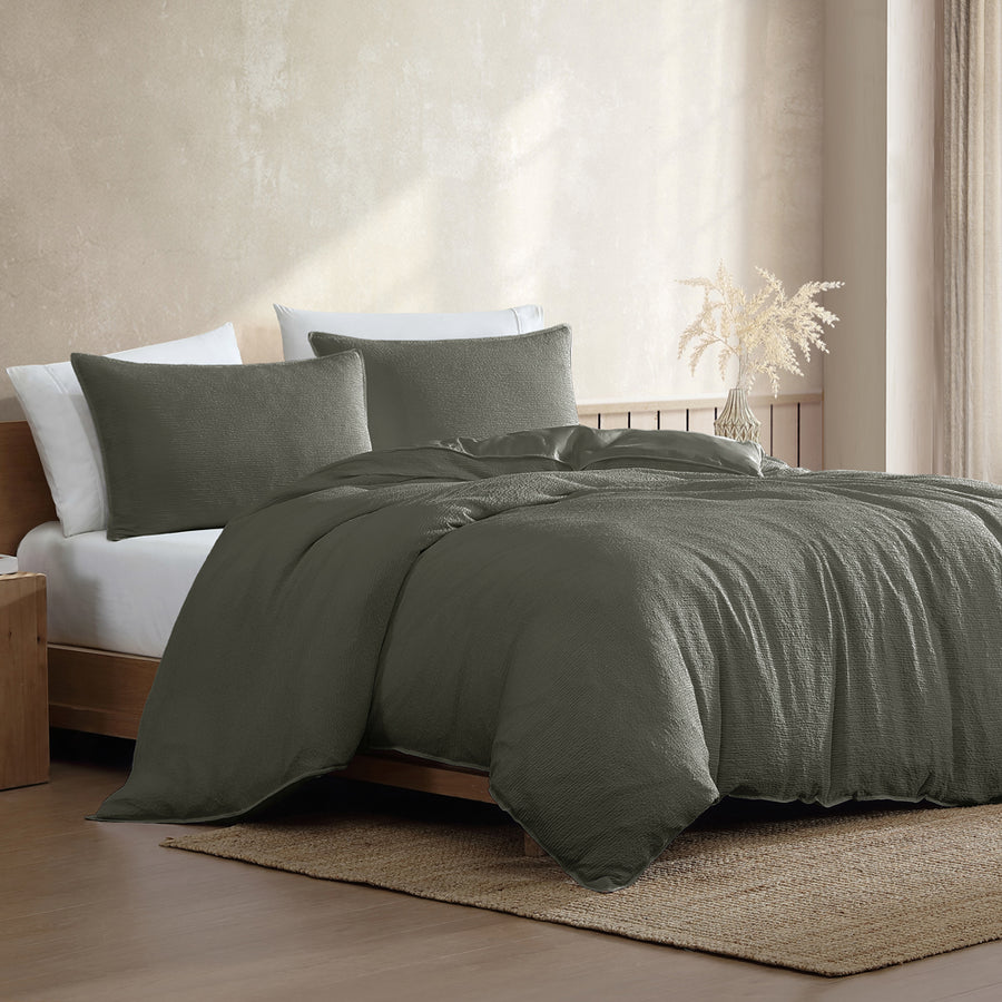 Ardor Boardwalk Green Quilt Cover Set | My Linen