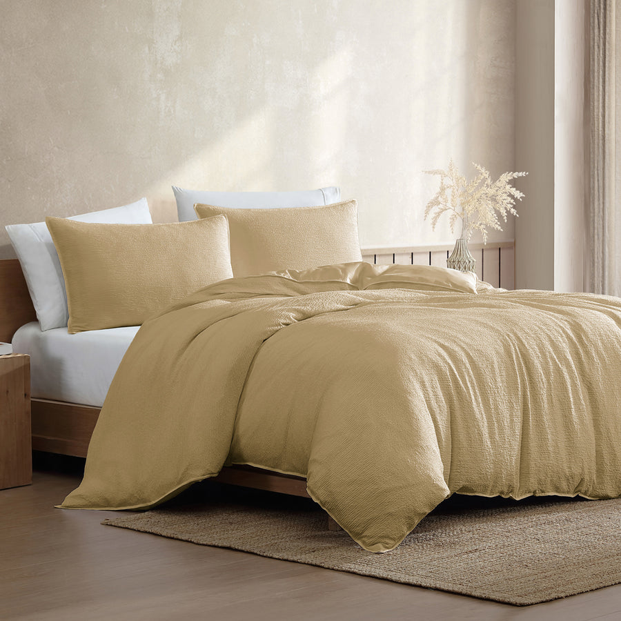 Ardor Boardwalk Yellow Quilt Cover Set | My Linen