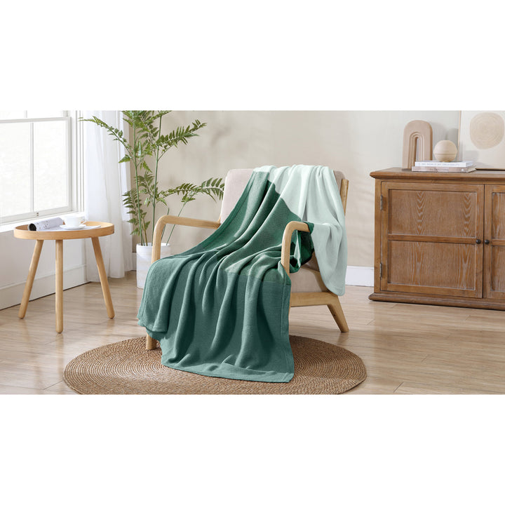 Ardor Isla Green Knitted Throw Lifestyle | My Linen