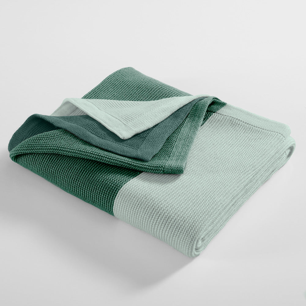 Ardor Isla Green Knitted Throw | My Linen