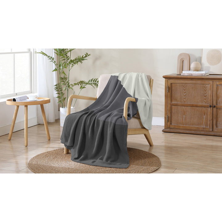 Ardor Isla Grey Knitted Throw Lifestyle | My Linen