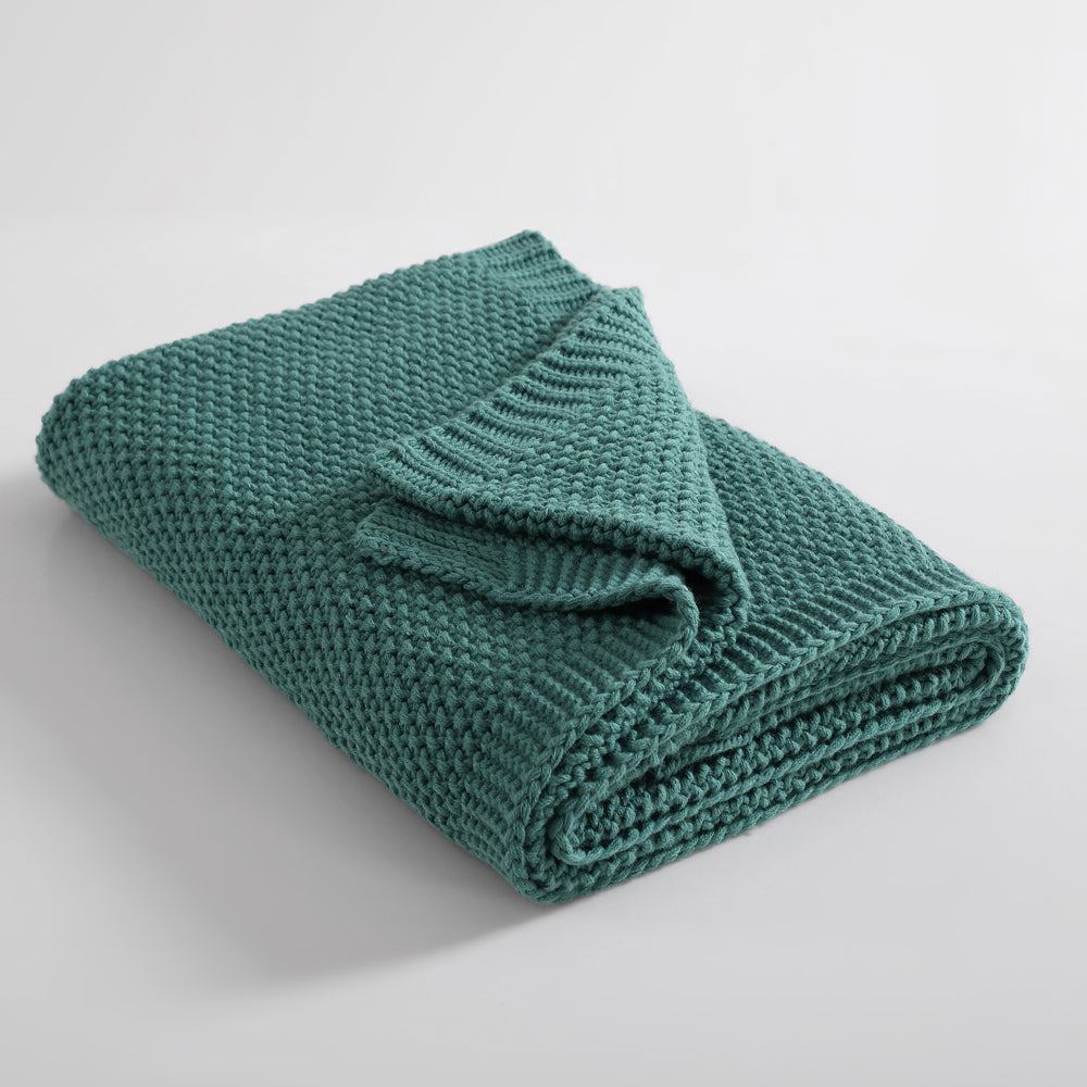 Pine Code Throw Quinn Silver Pine Knitted Throw by Ardor | My Linen