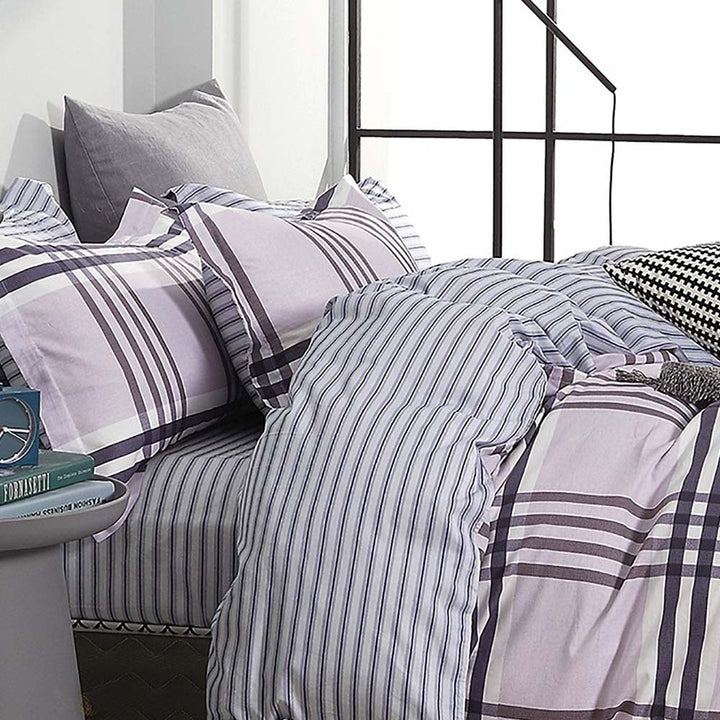 Stanton Grey Quilt Cover Set | Queen Bed