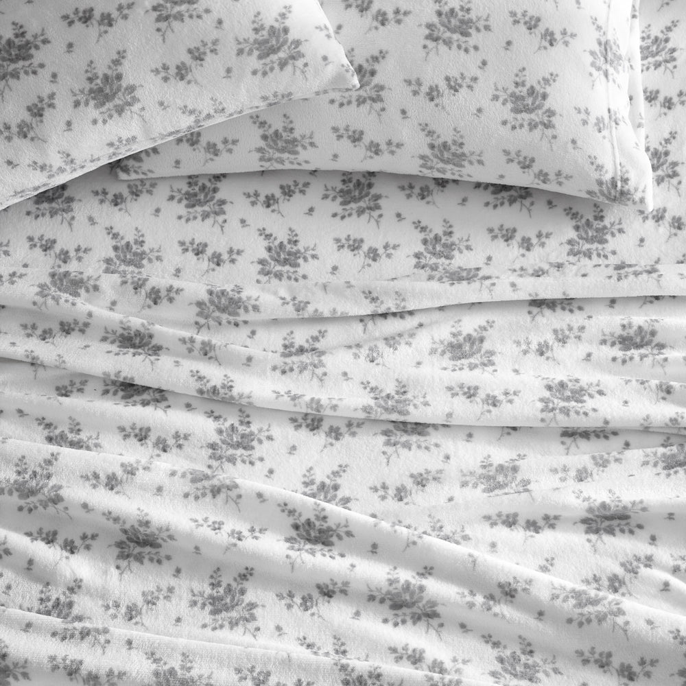 Ardor Sylvia Mink Silver Sheet Set Closeup | My Linen
