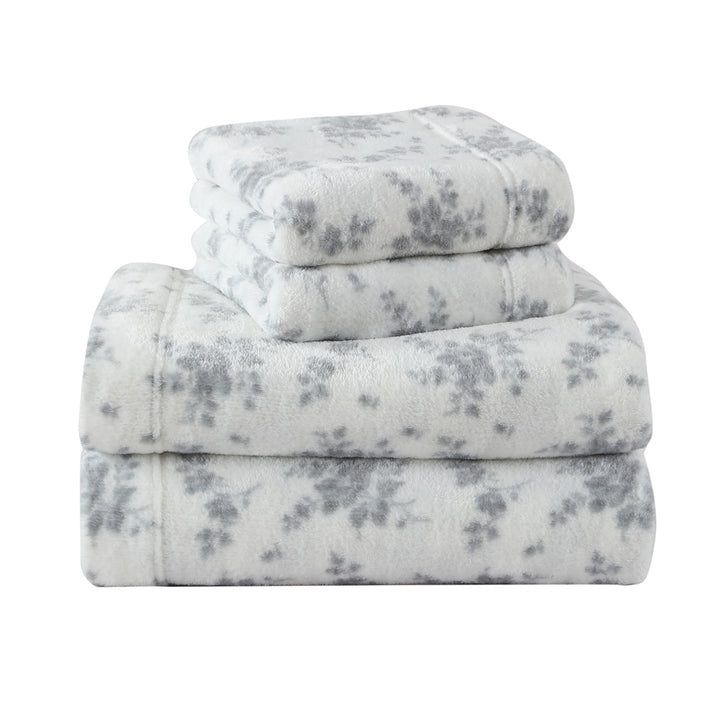 Ardor Sylvia Mink Silver Sheet Set Stack | My Linen

