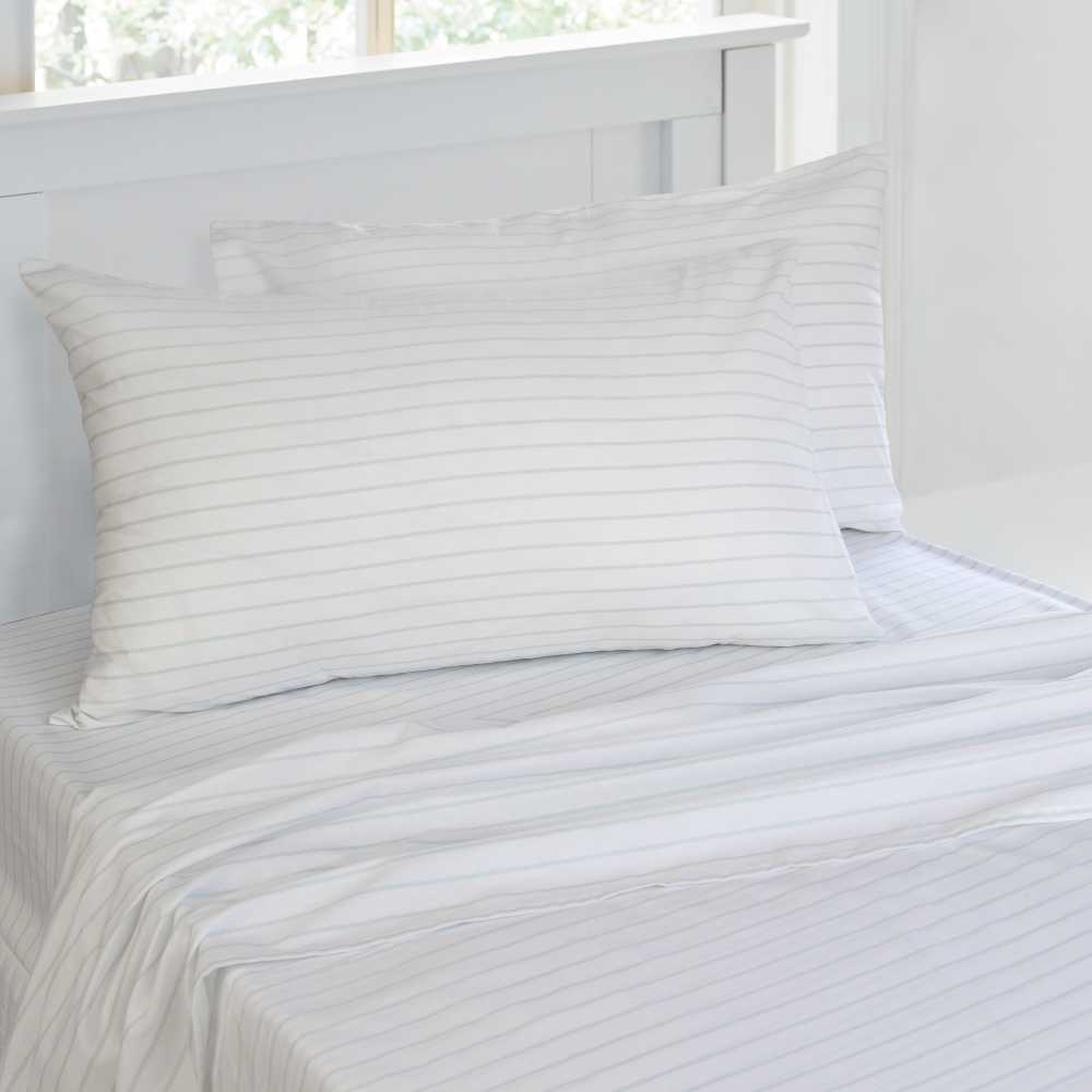 Stripe Chambray Sheet Set | Double Bed