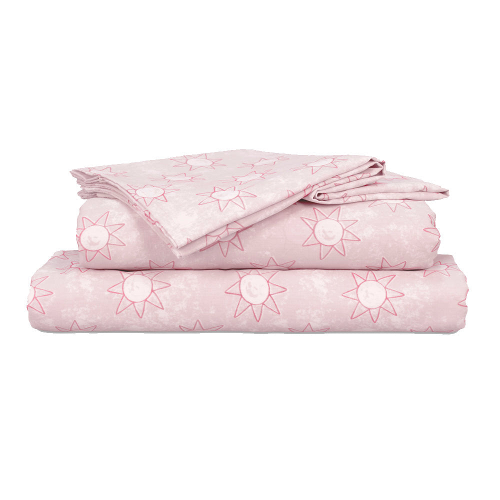 Suns Pink Sheet Set | Double Bed