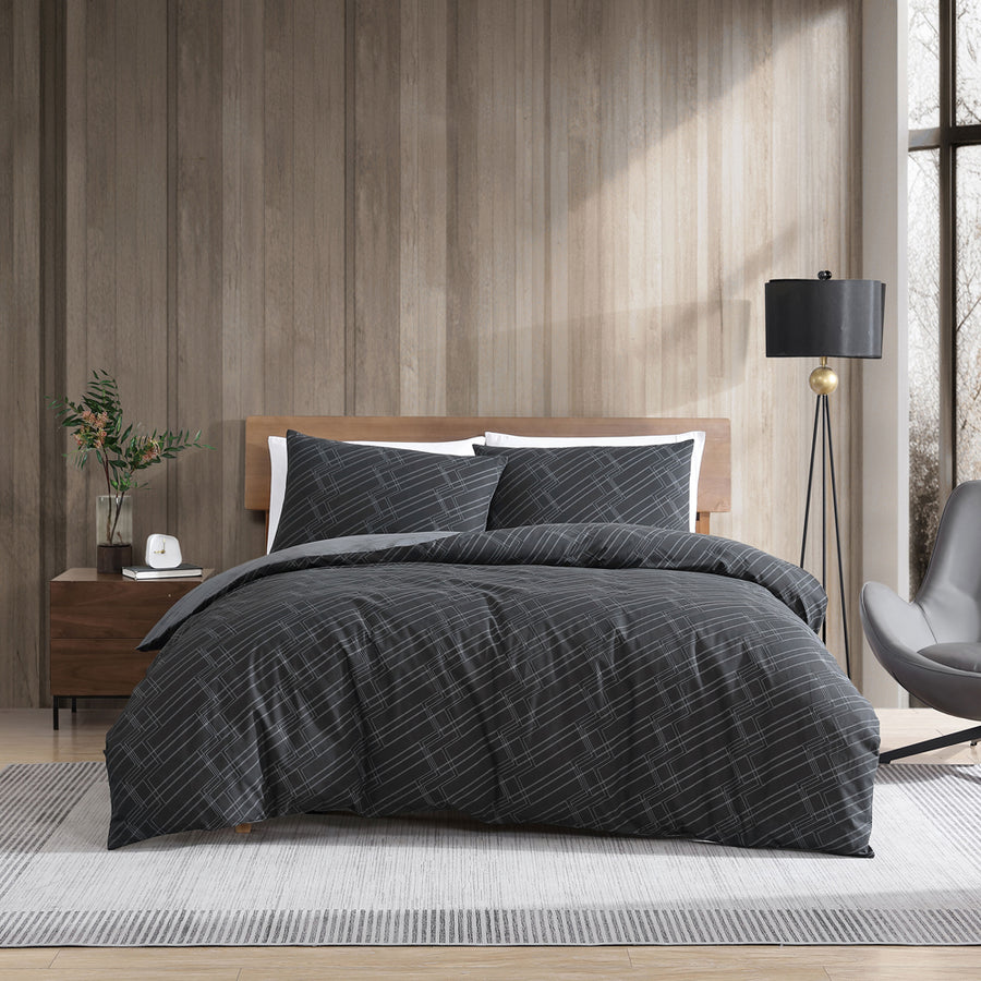 Kenneth Cole Diagonal Stitch Quilt Cover Set | My Linen
