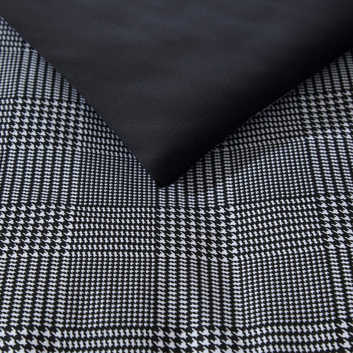 Kenneth Cole Houndstooth Plaid Quilt Cover Set Closeup | My Linen