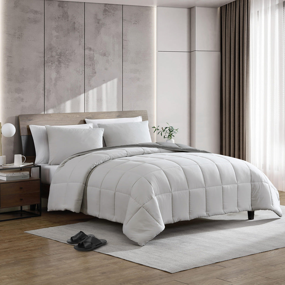 Kenneth Cole Solutions Grey 3pc Comforter Set Lifestyle | My Linen