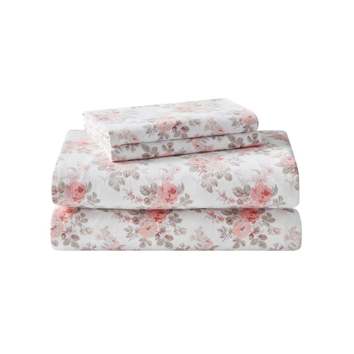 Lisalee Soft Pink Flannelette Sheet Set | Single Bed