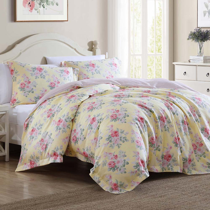 Melany Yellow Quilt Cover Set | Double Bed