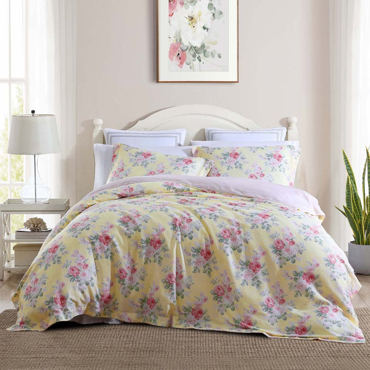 Melany Yellow Quilt Cover Set | Double Bed