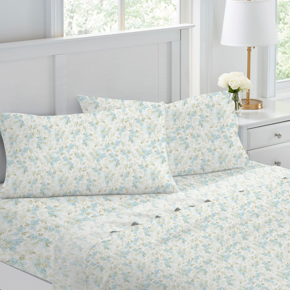 Rena Teal Sheet Set | Double Bed