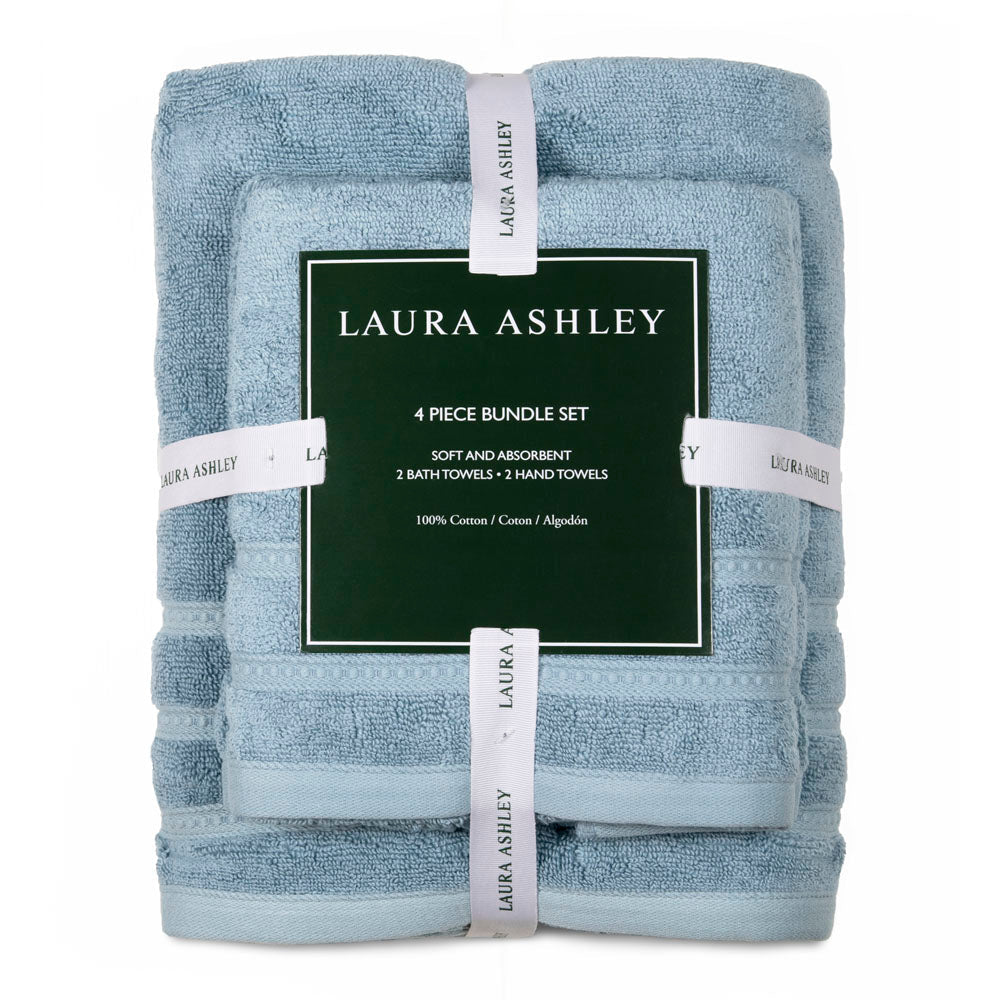 Wakefield Denim Jacket 100% Combed Cotton Towels | 4pc Bath Towel Set